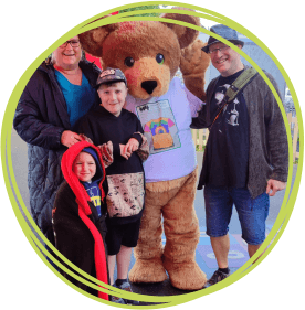 The family with the bear